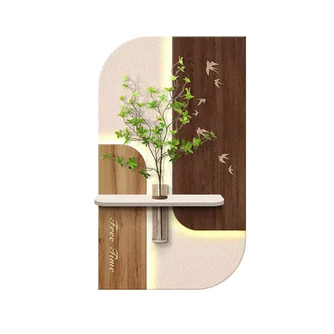 New Design Creamy Style Hydroponic Plants Entrance Hall Art Decor Painting Three-dimensional Sandstone Home Decor Paintings