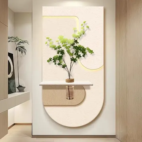 New Design Hydroponics Green Plants Sandstone Home Furnishings Decorative Painting Corridor Backdrop Wall LED Wall Paintings