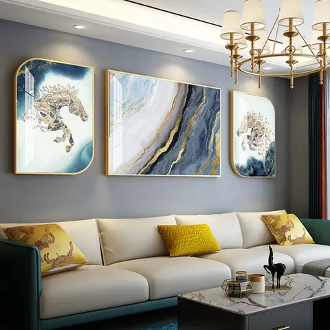 植物 单幅 装饰画 现代简约 客厅背景墙挂画 晶瓷画
