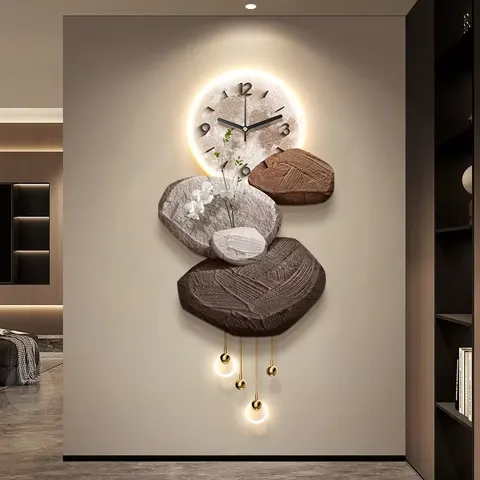 New Idea Metal Pendant Acrylic LED Painting Corridor Entrance Hall Sandstone Art Home Decor Paintings