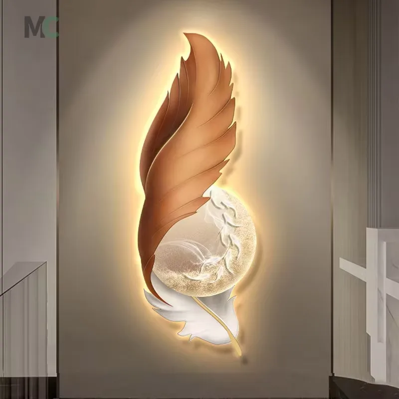 New Launch Modern Light Luxury Entrance Door Advanced Sense Wall Decor Home Decor Wall Art LED Light Painting