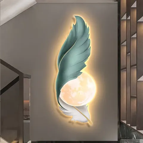 New Launch Modern Light Luxury Entrance Door Advanced Sense Wall Decor Home Decor Wall Art LED Light Painting
