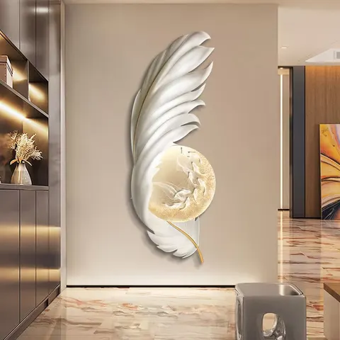 New Launch Modern Light Luxury Entrance Door Advanced Sense Wall Decor Home Decor Wall Art LED Light Painting