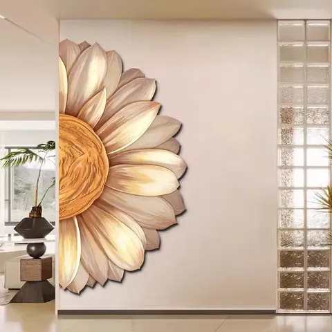 New Launch Sunflower Sun Porch Decorative Painting Wall Decor Home Decor Wall Art LED Light Painting