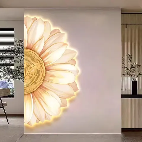 New Launch Sunflower Sun Porch Decorative Painting Wall Decor Home Decor Wall Art LED Light Painting