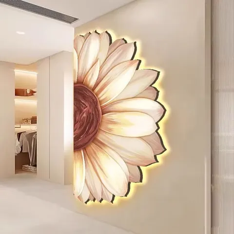New Launch Sunflower Sun Porch Decorative Painting Wall Decor Home Decor Wall Art LED Light Painting