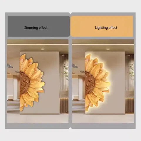 New Launch Sunflower Sun Porch Decorative Painting Wall Decor Home Decor Wall Art LED Light Painting