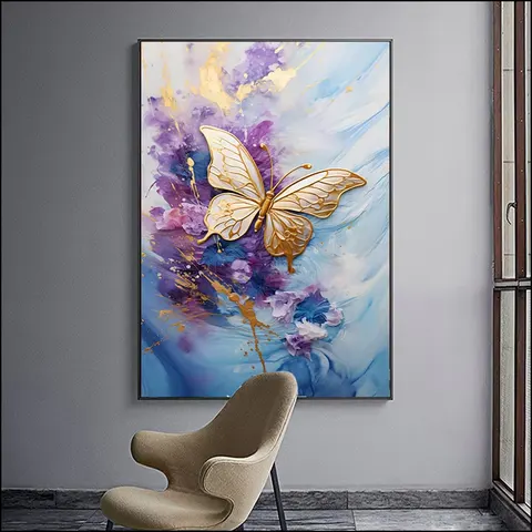 New Modern butterfly High-grade Hand-painted Porch Murals Home Decor Painting and Wall Art Other Paintings