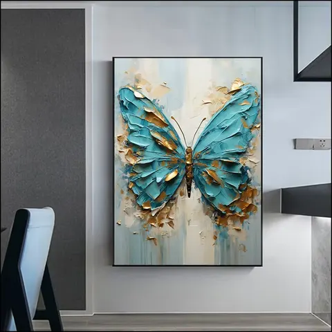 New Modern butterfly High-grade Hand-painted Porch Murals Home Decor Painting and Wall Art Other Paintings