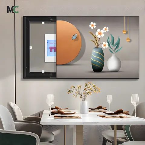 New Originality Electric Box Cover Art Home Decoration Painting Modern Simple Restaurant Mural Distribution Box Hanging Painting