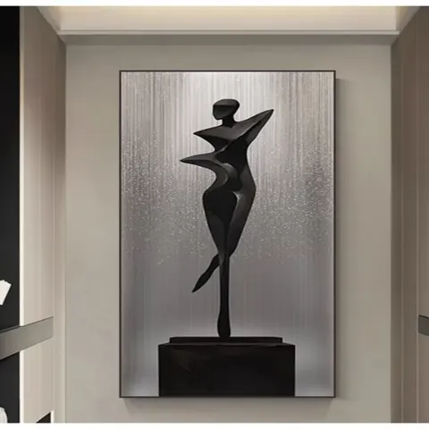New Product Creativity Modern Entry Art Dance Decorative Painting Living Room Corridor Vertical Version LED Light Painting