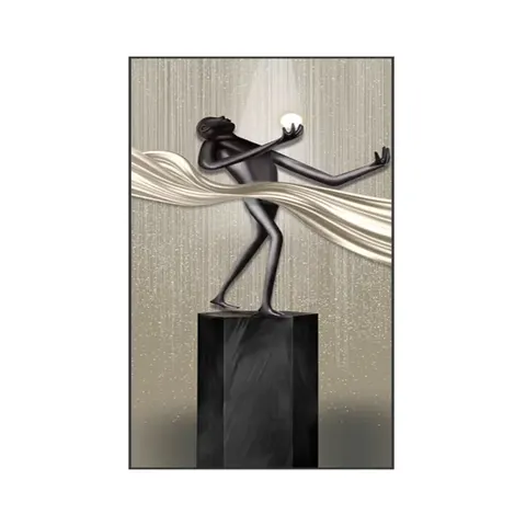 New Product Creativity Modern Entry Art Dance Decorative Painting Living Room Corridor Vertical Version LED Light Painting