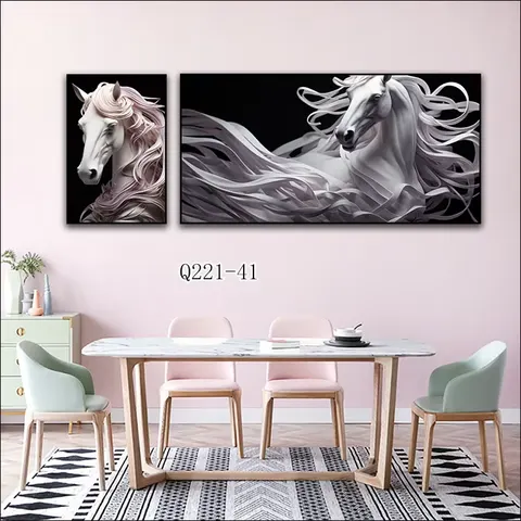 New Selling Animal Art Crystal Porcelain Paintings Living Room Mural Home Decoration Wall Decor Paintings