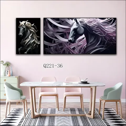 动物 单幅 装饰画 现代简约 客厅背景墙挂画 晶瓷画