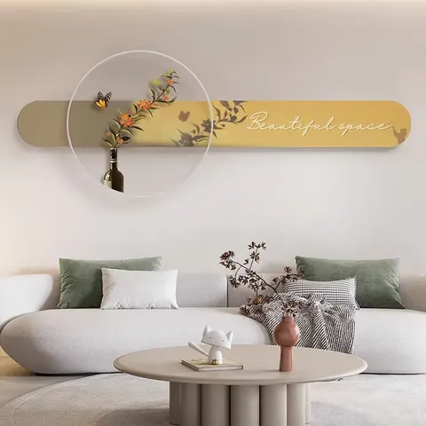 抽象 单幅 装饰画 轻奢风 客厅背景墙挂画 LED带灯画
