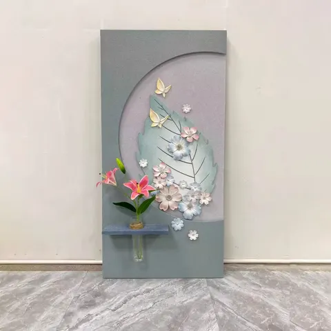 Newly Launched Flowers Sandstone Three-dimensional Art Decor Painting Entrance Hall Background Wall LED Painting