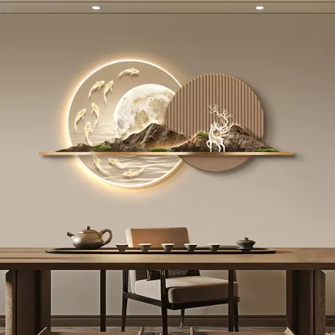 Newly Launched Sandstone Crystal Porcelain Acrylic LED Painting Sofa Background Wall Art Decor Painting