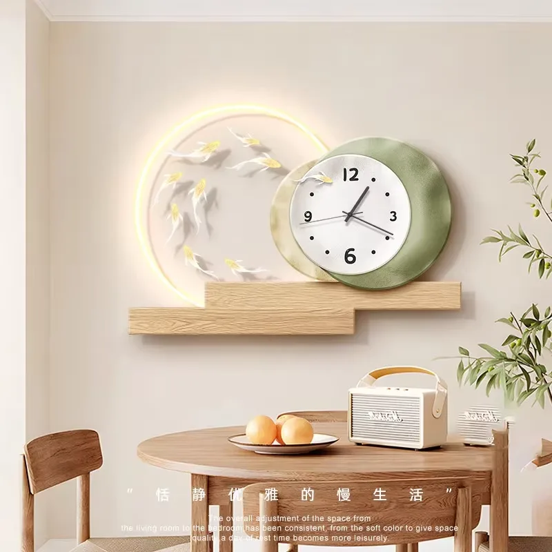 Nine Fish Diagram Entrance Hall Acrylic LED Painting Restaurant Backdrop Wall Art Home Decor Paintings