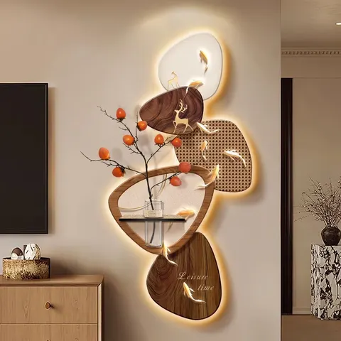 Nine Fish Diagram Entrance Hall Art Decor Painting  Creativity Hydroponics Houseplants Sandstone Fabric Wall Painting
