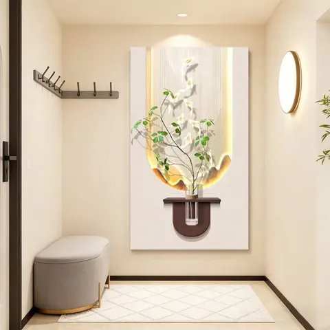 Nine Fish Diagram Entrance Hall Art Home Decor Paintings Corridor Background Wall Glowed LED Paintings