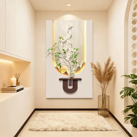 Nine Fish Diagram Entrance Hall Art Home Decor Paintings Corridor Background Wall Glowed LED Paintings