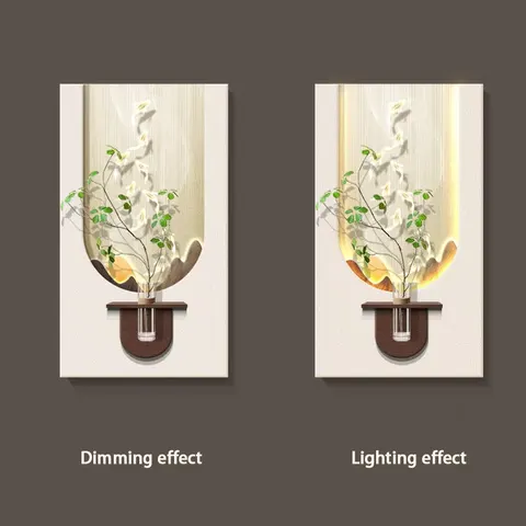 Nine Fish Diagram Entrance Hall Art Home Decor Paintings Corridor Background Wall Glowed LED Paintings