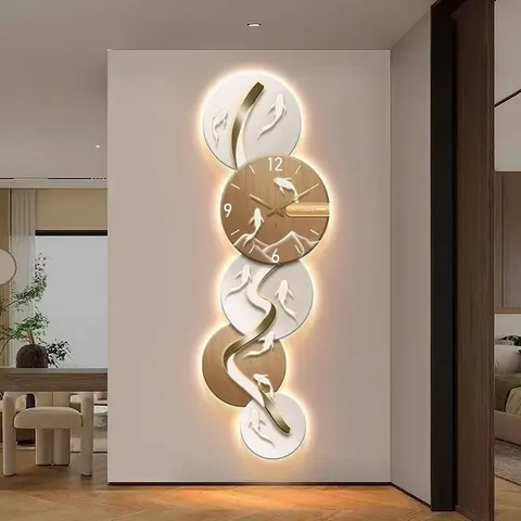 Nine Fish Diagram Entrance Hall Art Home Furnishings Decorative Painting UV Engraving LED Decor Painting
