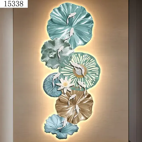 Nine Fish Diagram Living Room Mural Nine Fish Hanging Painting Laser Engraving Crystal Porcelain  Art Home Decor Painting
