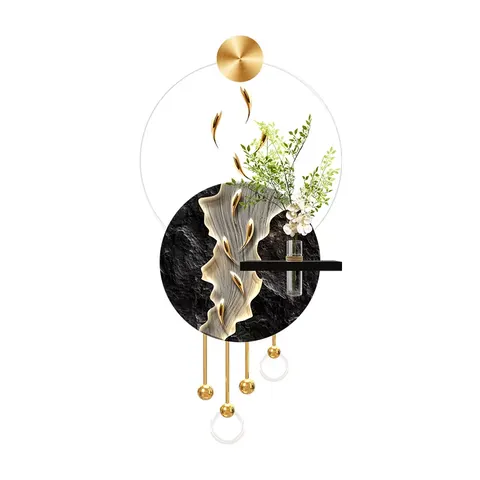 锦鲤 单幅 装饰画 现代简约 客厅背景墙挂画 LED带灯画