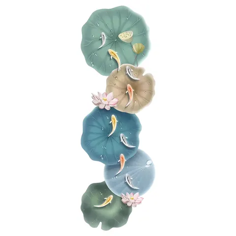 锦鲤 单幅 装饰画 现代简约 玄关背景墙挂画 LED带灯画
