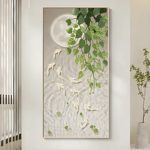 Nordic Entrance Porch Art Decoration Painting Living Room Corridor Hanging Bamboo Modern Simple Background Wall Painting