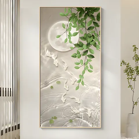 Nordic Entrance Porch Art Decoration Painting Living Room Corridor Hanging Bamboo Modern Simple Background Wall Painting