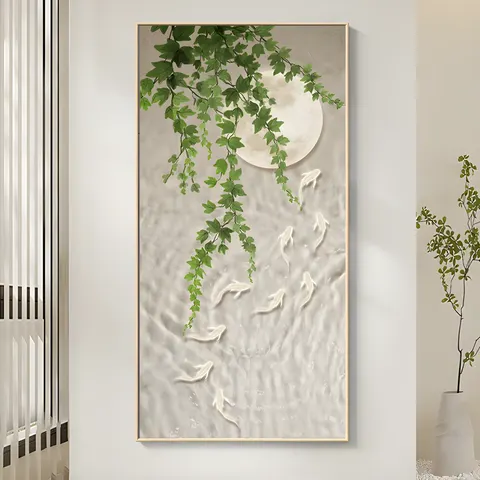Nordic Entrance Porch Art Decoration Painting Living Room Corridor Hanging Bamboo Modern Simple Background Wall Painting