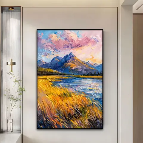 Nordic Healing Entrance Modern Simple Living Room Hand-painted Home Decor Painting and Wall Art Other Paintings