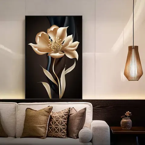 Nordic Modern Art Wall Frame Picture Painting Abstract Crystal Porcelain with Digital Printing