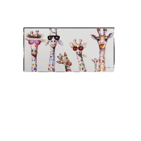 Nordic Style Children's Room Wall Art Cute Cartoon Giraffes Canvas Painting Home Decoration Print Canvas Art Pictures