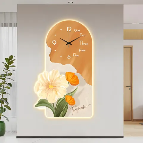 Nordic Style Creativity Flowers Home Furnishings Painting Living Room Corridor Background Wall LED Painting