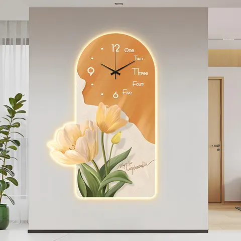 Nordic Style Creativity Flowers Home Furnishings Painting Living Room Corridor Background Wall LED Painting
