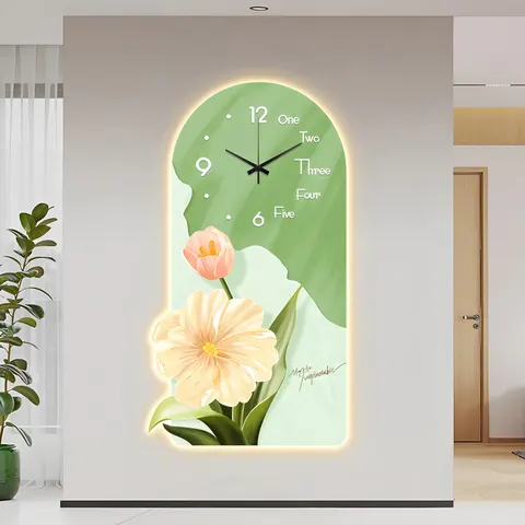Nordic Style Creativity Flowers Home Furnishings Painting Living Room Corridor Background Wall LED Painting
