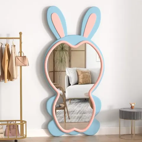 Nordic Style Fashion Simple Girls Dormitory Full Body Mirror Bathroom Porch Room Mirror Against the Wall Clothing Mirror