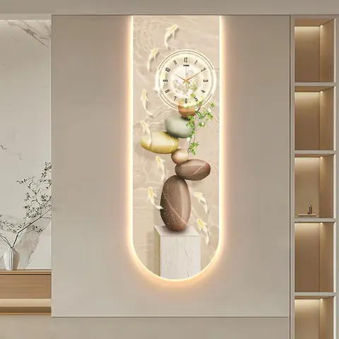 锦鲤 单幅 装饰画 北欧风 玄关背景墙挂画 LED带灯画