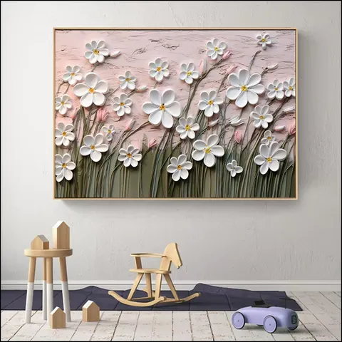 Northern Europe Light Luxury Flower Bed Hanging Picture Painting and Wall Art Other Paintings Home Decor