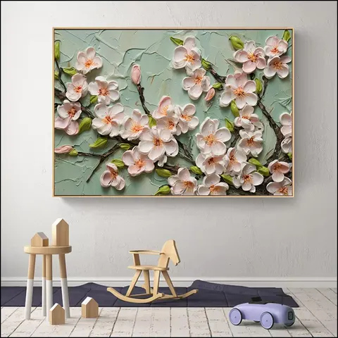 Northern Europe Light Luxury Flower Bed Hanging Picture Painting and Wall Art Other Paintings Home Decor