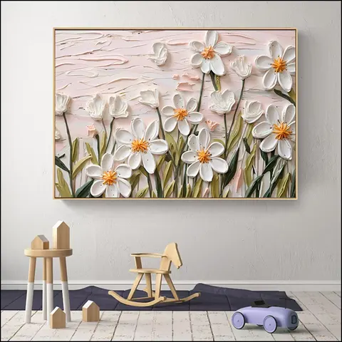 Northern Europe Light Luxury Flower Bed Hanging Picture Painting and Wall Art Other Paintings Home Decor
