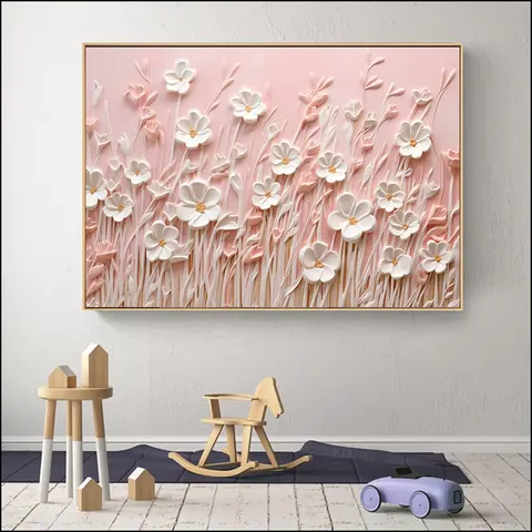 Northern Europe Light Luxury Flower Bed Hanging Picture Painting and Wall Art Other Paintings Home Decor