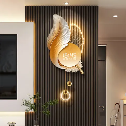 Numbers Display Clocks and Watches Art Home Decor Painting TV Background Wall Acrylic LED Painting