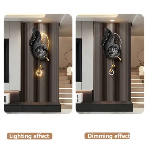 Numbers Display Clocks and Watches Art Home Decor Painting TV Background Wall Acrylic LED Painting