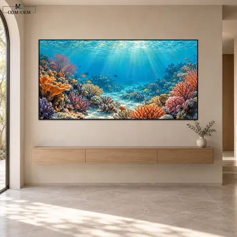 Ocean Landscape Painting Horizontal Coastal Canvas Print Modern Living Room Home Decorative Painting Factory Direct Sale