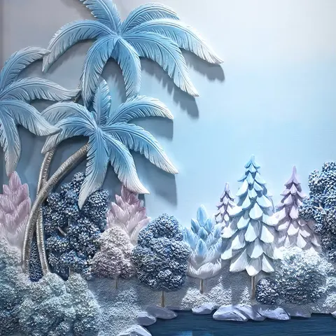 海浪 单幅 装饰画 现代简约 客厅背景墙挂画 砂岩浮雕