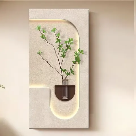 抽象 单幅 装饰画 现代简约 书房背景墙挂画 LED带灯画